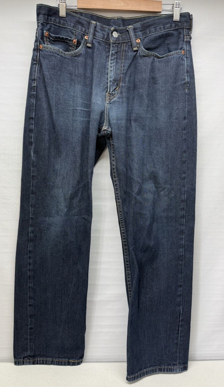 Levi's 514 Jeans Mens Reg Fit Straight Leg Cotton Blend Denim 34x30
